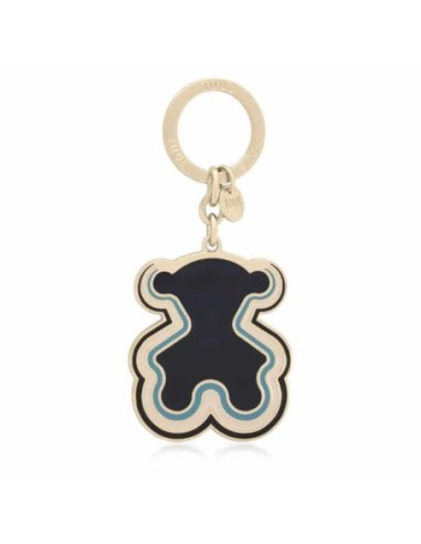 Llavero Tous Bear Waves azul oscuro-dorado