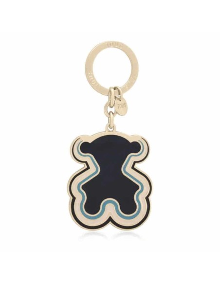 Llavero Tous Bear Waves azul oscuro-dorado