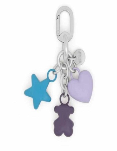Llavero Tous morado y plata Puffed Motifs