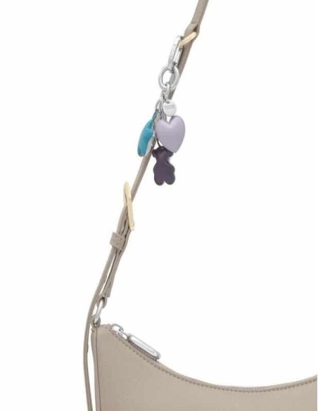 Llavero Tous morado y plata Puffed Motifs