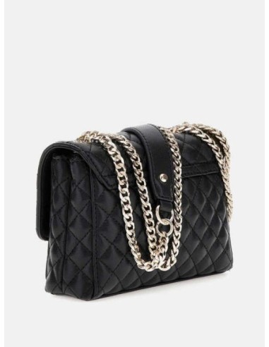 Bandolera Everlee con flores y aplicaciones Guess Negro