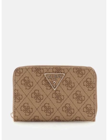 Mini cartera Laurel con logotipo 4G Guess Beige