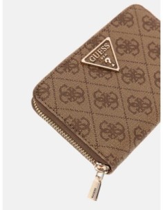 Mini cartera Laurel con logotipo 4G Guess Beige 2