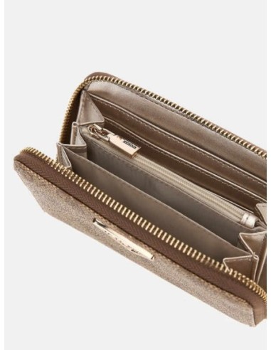 Mini cartera Laurel con logotipo 4G Guess Beige