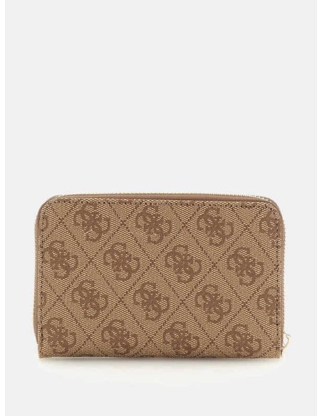 Mini cartera Laurel con logotipo 4G Guess Beige