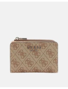 Cartera Laurel con logotipo 4G Beige Guess