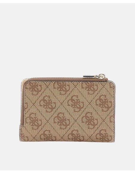 Cartera Laurel con logotipo 4G Beige Guess