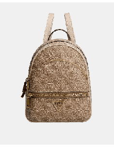 Mochila Manhattan con cremallera Beige Guess
