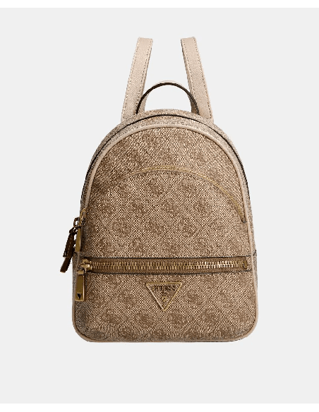 Mochila Manhattan con cremallera Beige Guess