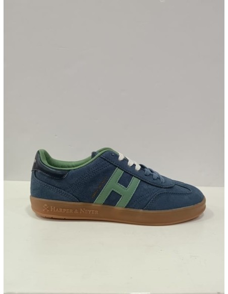 SNEAKER HAMPTONS COLORS GUNMETAL BLUE HARPER AND NEYER