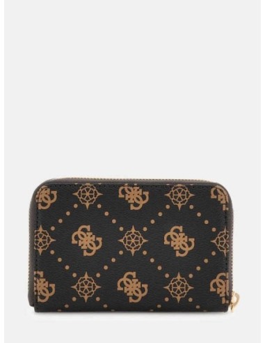 Cartera Mediana Silia con logotipo 4G peony Marrón Oscuro Guess