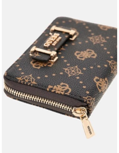 Cartera Mediana Silia con logotipo 4G peony Marrón Oscuro Guess
