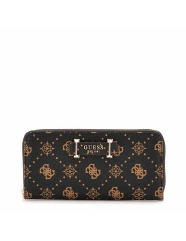 Cartera grande Silia con logotipo 4G peony Guess Marrón Oscuro