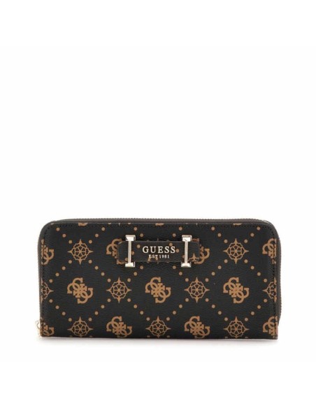 Cartera grande Silia con logotipo 4G peony Guess Marrón Oscuro