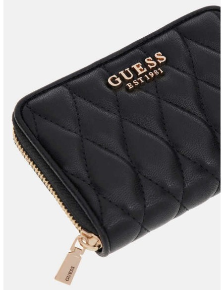 Mini cartera Valla pespunteada Guess Negro