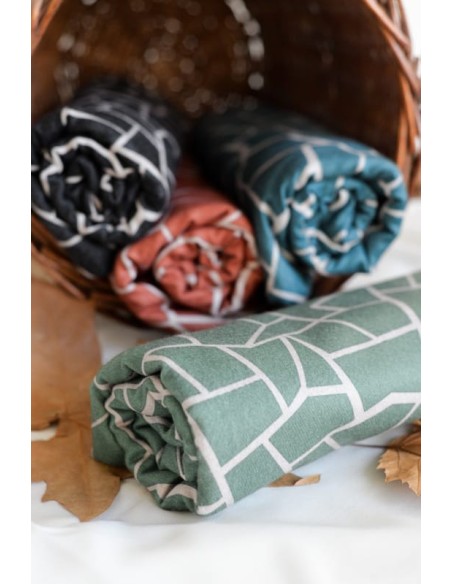 Pashmina Noco Fisuras Geométricas Negro