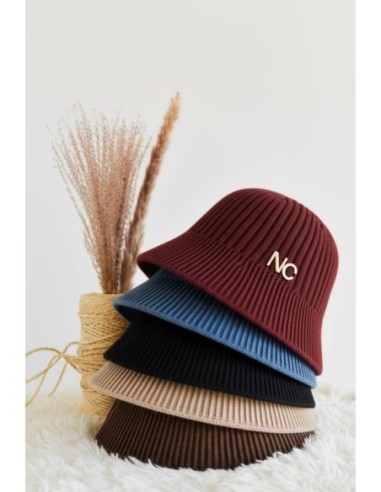 Sombrero bucket lana canalé negro Noco
