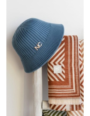 Sombrero bucket lana canalé marrón Noco