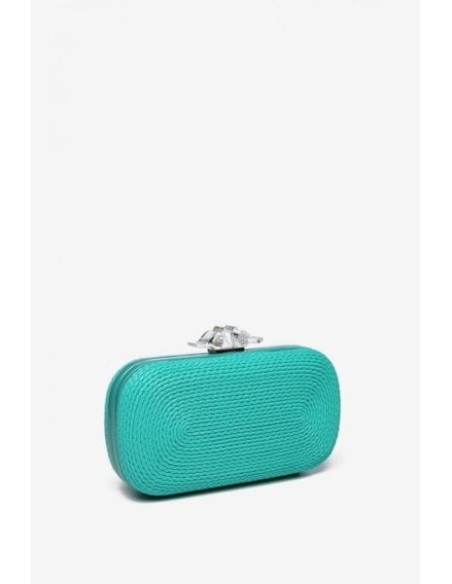 Clutch Abbacino Trenzado Turquesa