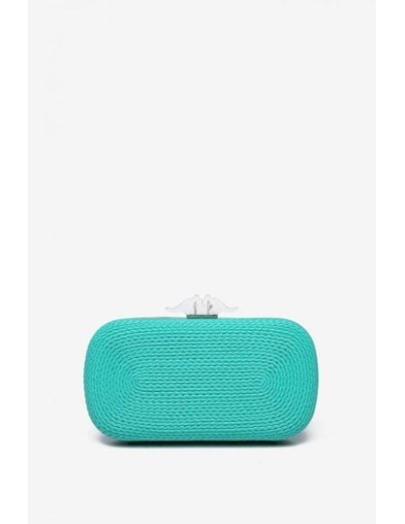 Clutch Abbacino Trenzado Turquesa