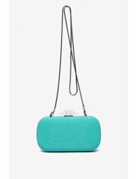 Clutch Abbacino Trenzado Turquesa