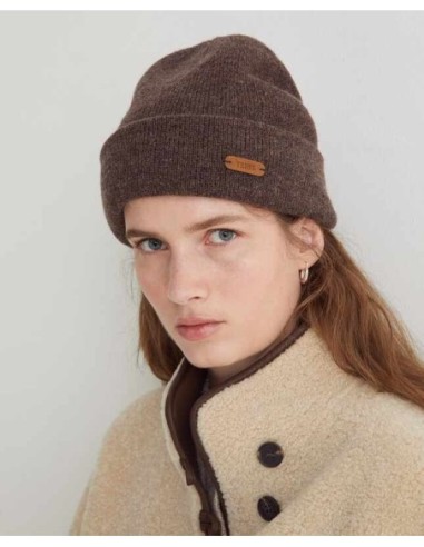 Gorro Yerse de punto 100% lana Marrón