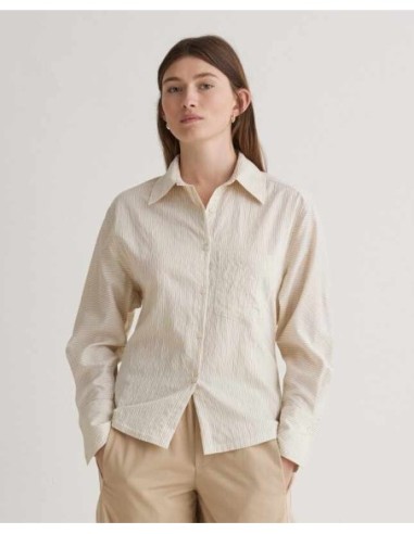 Camisa Yerse manga larga rayas crudo