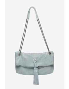 Bolso alargado Abbacino malla metálica Azul Claro