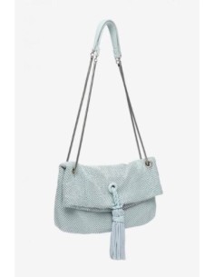 Bolso alargado Abbacino malla metálica Azul Claro 2