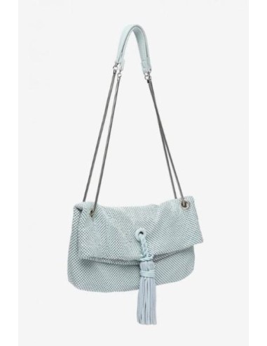 Bolso alargado Abbacino malla metálica Azul Claro