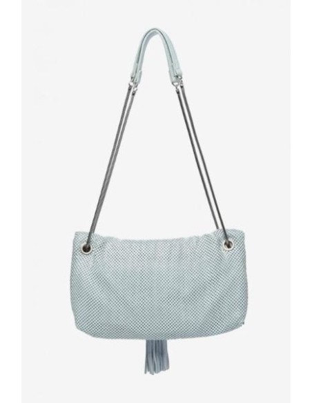 Bolso alargado Abbacino malla metálica Azul Claro