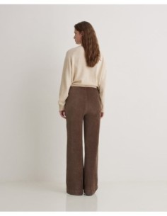 Pantalón Yerse pana mezcla algodón taupe 2