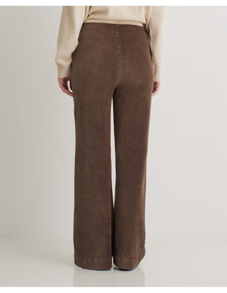 Pantalón Yerse pana mezcla algodón taupe