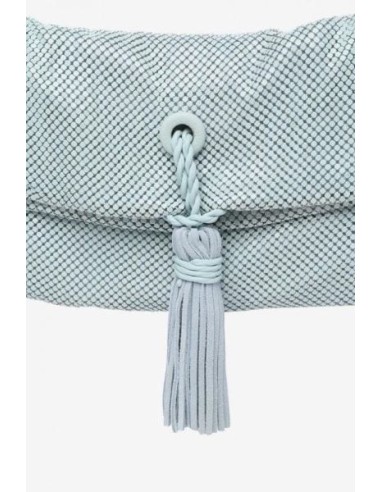 Bolso alargado Abbacino malla metálica Azul Claro