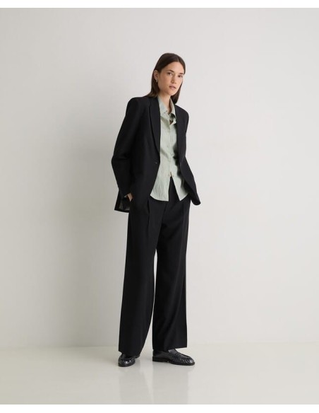 Pantalón traje Yerse pinzas negro