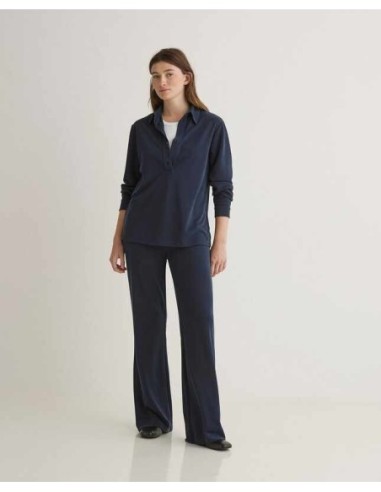 Pantalón Yerse ancho fluido azul marino