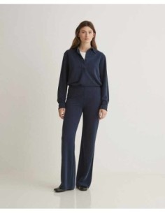 Pantalón Yerse ancho fluido azul marino 2