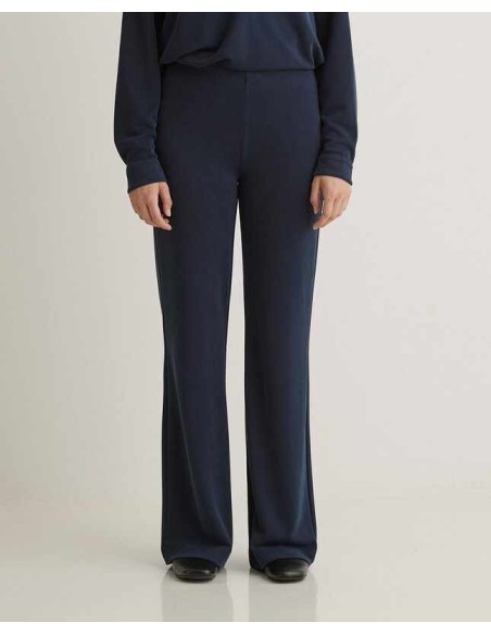Pantalón Yerse ancho fluido azul marino