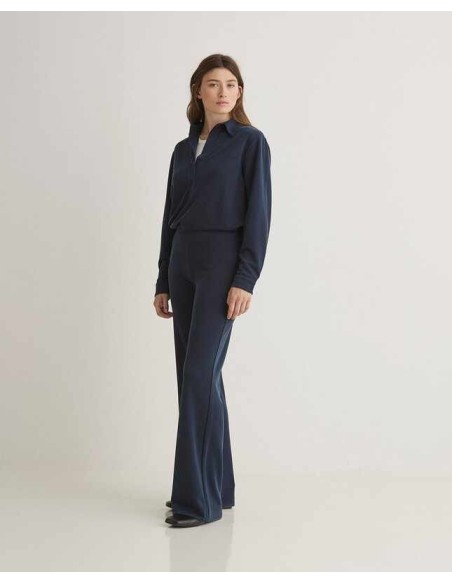 Pantalón Yerse ancho fluido azul marino
