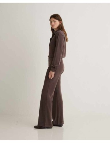 Pantalón Yerse ancho fluido marrón