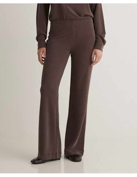 Pantalón Yerse ancho fluido marrón
