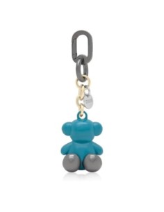 Llavero metal turquesa y azul Bold Bear TOUS