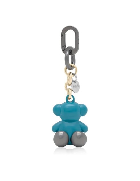 Llavero metal turquesa y azul Bold Bear TOUS