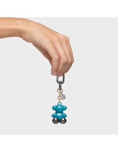 Llavero metal turquesa y azul Bold Bear TOUS