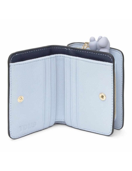 Cartera mediana azul marino TOUS Doble Audree Saffiano