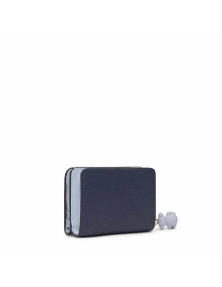 Cartera mediana azul marino TOUS Doble Audree Saffiano