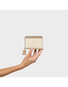 Cartera mediana beige arena TOUS Doble Audree Saffiano 2