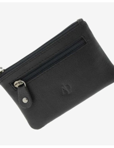 Monedero de piel Unisex Adapell Negro