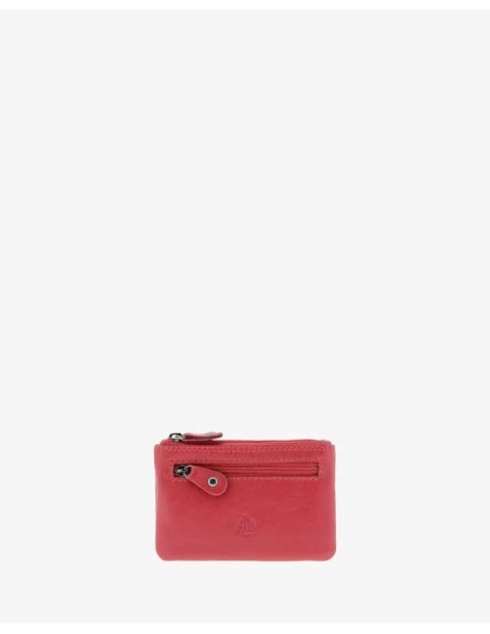 Monedero de piel Unisex Adapell Rojo