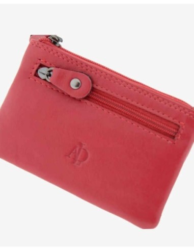 Monedero de piel Unisex Adapell Rojo